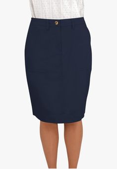 Thomas Cook CLOTHING-Womens Skirts Thomas Cook Womens River Skirt Splits Stretches, Chinos Style, Straight Line, Womens Bottoms, Pencil Skirt, Knee Length, Womens Skirt, Split, Skirt