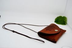 Leather purse, vintage purse, coin purse necklace, brown leather, engraved leather, neck purse, handmade purse, travel purse, mini neck bag Vintage Brown Shoulder Bag For Gift, Vintage Hand Tooled Shoulder Bag Gift, Vintage Hand-tooled Shoulder Bag Gift, Traditional Brown Pouch For Everyday Use, Vintage Brown Shoulder Bag With Card Slots, Vintage Hand-tooled Wallets As Gift, Hand Tooled Brown Wallets As Gift, Handmade Brown Necklaces For Everyday Use, Handmade Brown Necklace For Everyday