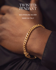 Choose gold this year! Shop our 925 italian silver bracelets with gold plating for an extra level of style this year! #goldbracelet #goldjewelry #mensjewelry #mensbracelets Men Jewellery, Gold Jewelry Simple, Jewelry Maker, Jewelry Lover, Silver Jewellery, Gold Jewellery