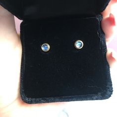 Real Blue Moonstone Earrings In 18 Karat Gold. Absolutely Stunning, The Pictures Don’t Do Them Justice. Real Blue Moonstones Are Extremely Rare. Authenticity Guaranteed. The Only Reason I Don’t Wear Anymore Is Because My Ears Are Stretched So They Don’t Fit. These Babies Are Rare And Very Well Loved. Just Got Back From The Jewelers Too So They Are Polished And Sanitized, Ready To Go! Open To Reasonable Offers & I Also Offer Bundle Discounts Blue Moonstone, Moonstone Earrings, Better Love, Moon Stone, Moonstone, 18k Gold, Jewelry Earrings, Women Jewelry, Gold