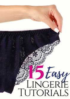 a woman's panties with the text, 15 easy lingeriers