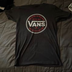 Very Good Condition Like New Casual Vans T-shirt With Graphic Print, Vans Cotton Graphic Print Tops, Vans Graphic Print Cotton Tops, Vans Cotton Tops With Graphic Print, Vans Graphic Print Tops, Vans Graphic Tee With Graphic Print, Casual Vans Tops With Graphic Print, Vans Cotton Graphic Tee Tops, Vans Short Sleeve Top With Letter Print