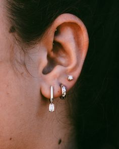 A pair of Diamond huggie earringsfeature a small, close-fitting hoop that is adorned with diamonds, adding a touch of elegance and sparkle to the overall design. The term "huggie" comes from the snug fit of the earring against the earlobe. These earrings are favored for their comfortable fit and ability to add a touch of glamour without being overly flashy. They are a popular choice for those who want a more refined and close-fitting hoop earring adorned with the timeless beauty of diamonds. Pro Diamond Huggie Earrings, Staghead Designs, Earrings Stone, Earrings Diamond, Ceramic Rings, Moissanite Earrings, Diamond Stud Earrings, Custom Earrings, Unisex Ring