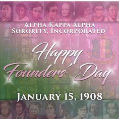 the poster for happy founder's day, featuring images of women in pink and green