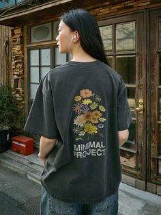 This is a casual and comfortable t-shirt made out of high quality cotton 100% fabric. With design detail of bio washed fabric for soft and unique texture and graphic print on the front and back, it gives a casual and minimal mood to your look.- Ribbed neckline- Oversized silhouette- Dropped shoulderline detail- Graphic print on the front and back Washed Black T-shirt For Spring, Spring Everyday Washed Black T-shirt, Everyday Washed Black Graphic T-shirt, Everyday Washed Black T-shirt With Graphic Print, Washed Black Cotton T-shirt For Spring, Oversized Silhouette, Ribbed Neckline, Graphic Prints, Design Details