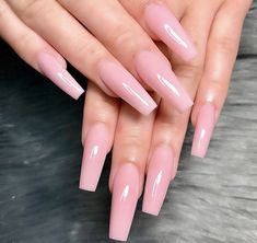 Untitled Long Pink Nails, Pink Coffin Nails, Pink Coffin, Nails Long, Square Acrylic Nails, Dream Nails, Coffin Nails Designs, Classy Nails