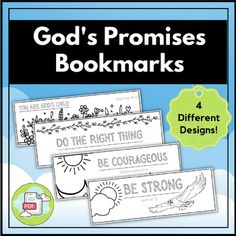 god's promises bookmarks for children to use in their homeschool