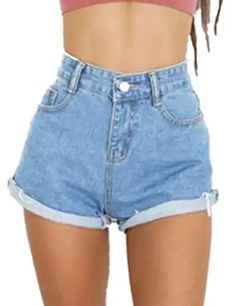 19 Trendy Outfits for Greece That Will Make You Feel Like You’re in a Mamma Mia Movie - Purses & Planes 2020 Outfits, Summer Blues, Balloon Pants, Country Concert Outfit, Summer Denim, High Waisted Jean Shorts, Hem Jeans