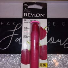 Revlon Kiss Balm, Revlon Makeup, Cherry Color, Maybelline Makeup, Sweet Cherries, Lip Balm Gloss, Revlon, Red Purple