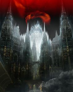 World Landscape, Accel World, Lovecraftian Horror, Perspective Drawing Architecture, Dark Castle, Gothic Fantasy Art, Scenery Pictures, Fantasy City, Fantasy Castle