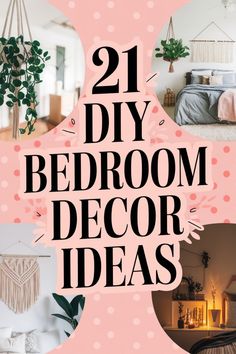 21 DIY bedroom decor ideas with plants, macramé wall hangings, and cozy lighting. Small Bedroom Inspirations Decorating Ideas, Bedroom Inspirations Decorating Ideas, Small Bedroom Inspirations, Diy Bedroom Decor Ideas