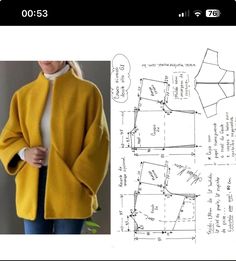 Coat Patterns, Ponchos, Clothing Patterns, Couture, Sewing, Pattern, Clothes