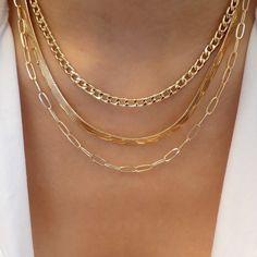 Attached layers Includes everything pictured Material: gold plated brass Length: 16" + 3" extension IMPORTED Everyday Gold Choker Layered Necklace, Gold Layered Charm Necklace Choker, Trendy Gold Layered Necklace For Everyday, Trendy Everyday Gold Layered Necklace, Everyday Trendy Gold Layered Necklace, Teen Outfits, Link Necklace, Outfits For Teens, Gold Plate