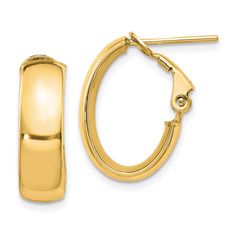 Product Specification Earring Closure Omega Clip Back Earring Type Hoop Feature Hollow Finish Polished Gender Women's Item Weight U/M Gm Jewelry Type Earrings Length 18 Mm Manufacturing Process Tubing Material Gold Material Color Yellow Material Purity 14K Product Type Jewelry Sold By Unit Pair Thickness 6 Mm Warranty Lifetime Guarantee Width 12 Mm Yellow Earrings, Stylish Earring, Yellow Gold Earring, Jewelry For Her, Gold Polish, Fine Jewellery Earrings, Selling Jewelry, Elegant Earrings, Gold Hoop Earrings