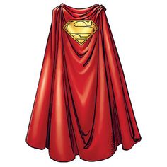 a drawing of a superman cape on a white background