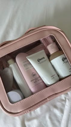 Vinyl Windows, Pink Tumblr Aesthetic, Pretty Skin Care, Pretty Skin, Toiletry Pouch, Pink Girly Things, Waterproof Makeup, Makeup Items