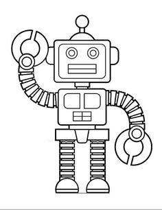 Robot Cookies, Robot Printable, Robot Clipart, Super Mario Coloring Pages, Colors For Toddlers, Dibujo Simple