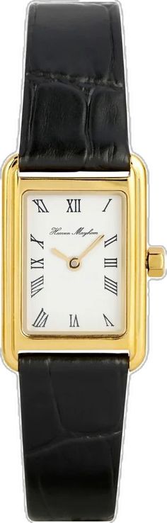 Classic Rectangular Dial Quartz Watch, Classic Quartz Watches With Rectangular Dial, Classic Jewelry And Watches With Rectangular Dial, Classic Jewelry And Watches With Rectangular Subdials, Classic Gold Watch Accessories, Classic Gold Watch With Rectangular Dial, Classic Jewelry And Watches With Polished Rectangular Dial, Modern Yellow Gold Watch Accessories For Formal Occasions, Modern Yellow Gold Watch Accessories For Formal Events