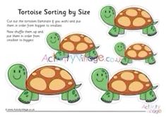 four turtle stickers with different colors and sizes