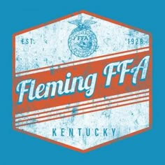 a blue and red sign with the words fleming fiffa on it