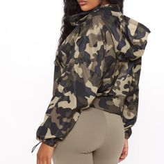 Cute, Lightweight Wind Breaker In Olive Green Camo. You Can Be The Cutest Thing Hiding In The Forest! Size: Medium Bust: 35-37" Waist: 28-29" Hips: 37-38" * Wind Breaker Style Jacket * Lightweight * Zip Front Closure * 100% Polyester * Hidden Hood In Collar * Pockets * Olive Green Camo Print Brand New, Prices Firm! I Have All My Prices Set Low, So You Get The Best Value. Bundle A Few Items Then I Can Give A Discounted Shipping Offer! The Few Dollars Profit Goes To Lfa Philadelphia Tri-State For Sporty Long Sleeve Camouflage Outerwear, Camouflage Long Sleeve Windbreaker For Fall, Long Sleeve Camouflage Windbreaker For Fall, Casual Camouflage Long Sleeve Windbreaker, Stretch Casual Windbreaker For Fall, Casual Long Sleeve Camouflage Windbreaker, Casual Stretch Windbreaker For Fall, Olive Blazer, Womens Utility Jacket