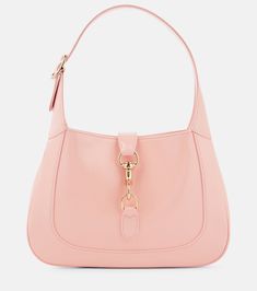 Gucci Jackie Small patent leather shoulder bag in pink - Gucci | Mytheresa Luxury Tote Bags, Spring Bags, Gucci Horsebit, Gucci Leather, Dolce & Gabbana, Pink Bag, Gucci Bag, Leather Sandals, Leather Shoulder Bag