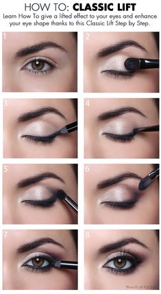 Halloweenský Makeup, Tutorial Eyeliner, Natural Eye Makeup Tutorial, Makeup Tip, Applying Eye Makeup, Eye Makeup Steps, Beautiful Eye Makeup