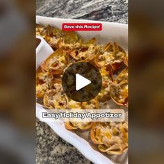 an easy holiday appetizer recipe is shown