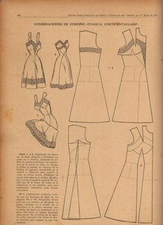 an old fashion book with instructions on how to sew and make dresses for women