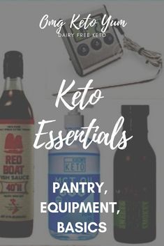 Keto essentials pantry items, supplements, equipment Basic Keto, Pantry Basics, Paleo For Beginners, Keto On A Budget, High Fat Foods, Lchf Recipes, Keto Side Dishes, Diets For Beginners