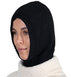 PRICES MAY VARY. Snug Cold Weather Protection: Our knitted hood scarf for women will keep you warm and cozy in the cold and wet weather conditions. The thick knitted hooded balaclava provides full coverage for your head and neck. Premium Quality Materials: Crafted from high-quality, soft acrylic knit, this knitted hood is not only warm but the soft skin feel knit provides wear all day comfort. The thick knit fabric hoodie hat is flattering too and adds a bit of style to winter shopping trips or Hooded Balaclava, Knitted Hooded Scarf, Hooded Hat, Knit Balaclava, Hood Scarf, Hoodie Scarf, Hoodie Hat, Hood Hat, Knitted Balaclava