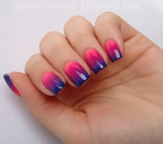 Nail Art Colorful, Summer Nails Almond, Flag Nails, Nail Paints, Nail Hacks, Pride Nails, Punk Nails, Colorful Gradient, Nagel Tips