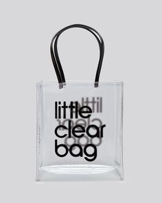 Bloomingdale's Little Clear Bag - 100% Exclusive Modern Bags With Logo Print For Daily Use, Trendy Everyday Bag With Logo, Trendy Everyday Bags With Logo, Trendy Logo Bags, Trendy Black Bags With Logo Print, Trendy Clear Bags For On-the-go, Trendy Logo Print Bags For Daily Use, Modern Clear Bags For Everyday, Everyday Rectangular Bags With Logo Print