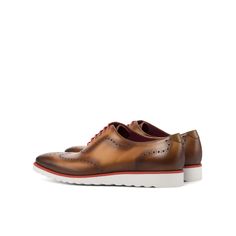 Faro WholeCut - Q by QS Luxury Cognac Oxfords With Brogue Detailing, Luxury Cognac Leather Shoes With Brogue Detailing, Luxury Cognac Dress Shoes With Brogue Detailing, Cognac Leather Brogue Shoes For Derby, Cognac Leather Shoes With Brogue Detailing For Derby, Cognac Wingtip Dress Shoes For Derby, Cognac Goodyear Welted Wingtip Leather Shoes, Cognac Leather Cap Toe Shoes For Derby, Luxury Plain Toe Oxfords In Cognac