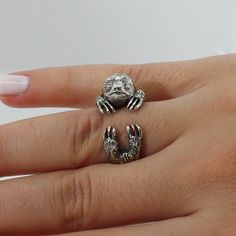 Sloth Ring, Personalized Sterling Silver Ring, Faultier Ring, Handmade Jewelry, Adjustable Animal Ring, Best Gift for Animal Lovers Product Details: Brand - Hoverhandmadejewelry Material: Meticulously handcrafted from high-quality sterling silver. See more of our wildlife jewelry here: https://www.etsy.com/shop/HoverHandmadeJewelry?ref=seller-platform-mcnav&section_id=48155342 See the rest of our store here: https://www.etsy.com/shop/HoverHandmadeJewelry Design: Features a charming and lifelike Sloth Ring, Animal Wrap Rings, Sloth Jewelry, Adorable Creatures, Animal Ring, Sloth Gift, Dog Jewelry, Animal Rings, Cute Rings