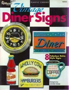 a magazine cover with different types of signs on the front and back covers, including a clock