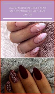 fall Short Almond Fall Nails, Nails Design Natural, Almond Fall Nails, Nails Design Short, Fall Nails Design, Classy Almond Nails, Christmas Nail Colors, Almond Acrylic, Short Almond Nails