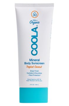 What it is: A sheer, non-nano mineral SPF 30 sunscreen lotion that provides hydrating sun protection with a natural coconut scent.Who it's for: Ideal for those with normal, dry, combination or oily skin types.What it does: Sheer and nongreasy, this UVA and UVB protector is filled with naturally effective, antioxidant-rich, nourishing nutrients including red raspberry seed oil, buriti oil, meadowfoam seed oil and prickly pear extract to aid in the fight against free-radicals. Safflower oleosomes Buriti Oil, Coconut Scent, Organic Sunscreen, Sun Lotion, Raspberry Seed Oil, Baking Soda Shampoo, Moisturizer For Oily Skin, Plant Protection, Red Raspberry