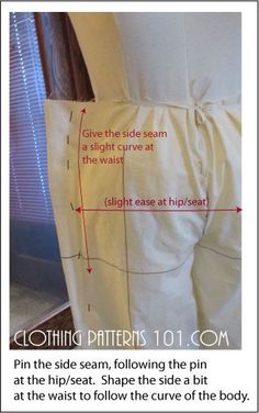 instructions for how to measure the waist and back of a mannequin's torso