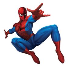 a spider man flying through the air with his arms out