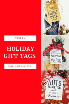 holiday gift tags for cute gifts that are easy to make and great for the holidays