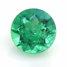 One beautiful transparent 0.73 carat round shape green emerald with dimensions of 6.22 x 6.11 x 3.69 mm. It has a mixed brilliant cut, and a clarity grade of very slightly included (evaluated at eye level), light color intensity, and an excellent polish. #emerald #emeralds #jewelryaddiction #jewelryinspiration #gemstones Brilliant Cut Round Green Emerald Ring, Emerald Ring With Diamond Cut, Green Emerald Ring With Diamond Cut, Round Brilliant Cut Tsavorite Emerald Ring, Faceted Round Emerald Ring, Gia Certified Emerald May Birthstone Ring, Faceted Round Emerald Ring For May Birthstone, Gia Certified Emerald Ring For May Birthstone, Faceted Green Emerald Ring