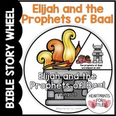 a poster with the words eliah and the prophes of baal