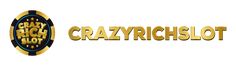 the crazy rich slot logo is shown in gold