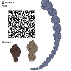 two braids are shown next to each other, one is brown and the other is blue