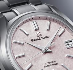 This classically styled model is a modern reinterpretation of the iconic 62GS, which was released in 1967 as Grand Seiko’s first mechanical watch to feature automatic winding. The dial of the new SBGH341 displays a rare characteristic of the changing seasons in Japan. Specifically, one can see a representation of a scene in which cherry blossoms are concealed by fallen snow. This rare coexistence of cherry blossoms and snow can be found at the beginning of spring in the beautiful landscape of th Tudor Watch, Sky Dweller, Love Story Wedding, Beginning Of Spring, Grand Seiko, Sea Dweller, Bridal Engagement Rings, Sterling Silver Mens, Lighting Inspiration