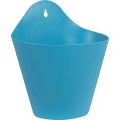 a blue plastic cup with a spoon sticking out of the top, on a white background