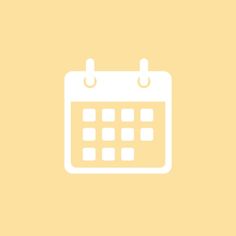 a white calendar icon on a yellow background