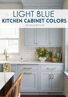 the light blue kitchen cabinet colors are perfect for any homeowner's needs