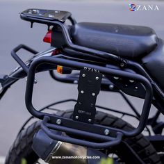 a close up view of the back end of a motorcycle with its seat folded down